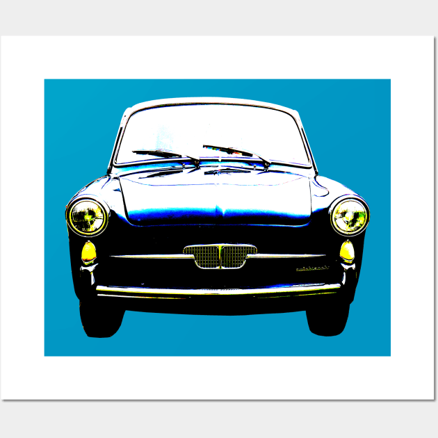 Autobianchi Bianchina 1960s classic car high contrast Wall Art by soitwouldseem